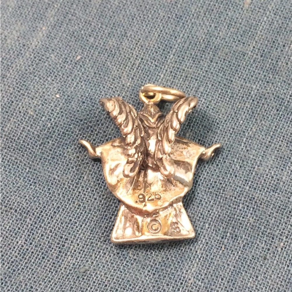 ⭐️🌸Sterling Silver .925 Charm 3D Angel Religious - Picture 2 of 7